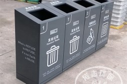 吉林室内商用滑轨抽拉式不锈钢分类垃圾桶